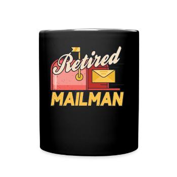 Facteur Livreur de poste à la retraite - Mug uni - noir - Devant