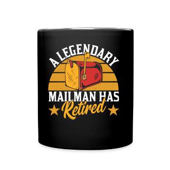 Un facteur légendaire est un livreur à la retraite - Mug uni - noir - Devant