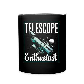 Telescope Enthusiast Space Universe Stars - Full Colour Mug - black - Front