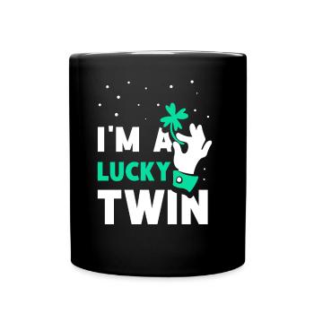 I am a happy twin Ireland Irish - Full Colour Mug - black - Front