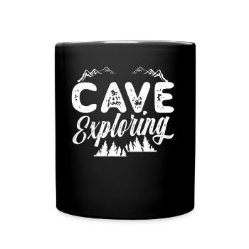 Höhle Erforschen Höhlenwandern Cave Caving - Tasse einfarbig - Schwarz - Vorne