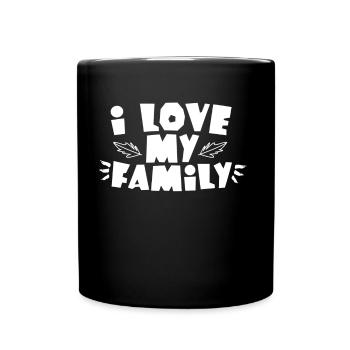 J’adore mon équipe de réunion de famille douce - Mug uni - noir - Devant