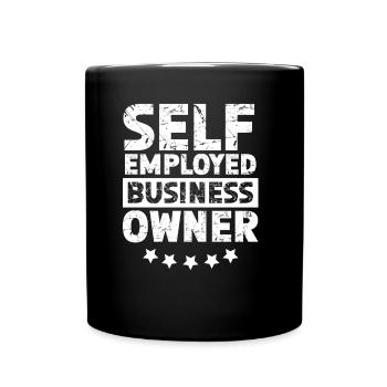 Self-employed business owner Self-employed - Full Colour Mug - black - Front