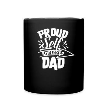 Proud Self-employed father Self-employed - Full Colour Mug - black - Front
