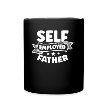 Self-employed father Freelancer Self-employed - Full Colour Mug - black - Front
