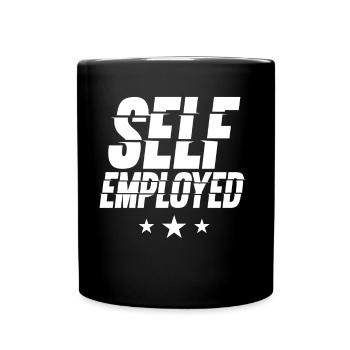 Self-employed freelancer freelancer - Full Colour Mug - black - Front