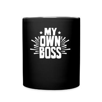 My Own Boss Freelancer Self-employed - Full Colour Mug - black - Front