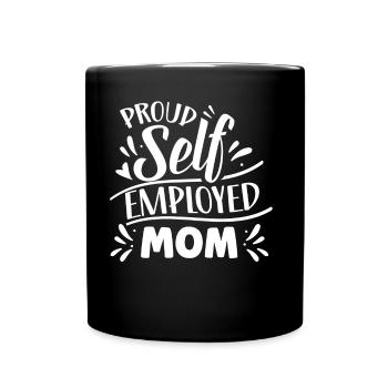 Proud Self-employed mother Self-employed - Full Colour Mug - black - Front
