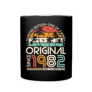 Original 1982 Vintage Birthday Retro - Full Colour Mug - black - Front