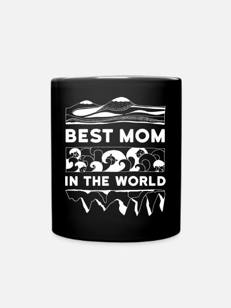 Best Mom in the world! Mama Katze - Tasse einfarbig - Schwarz