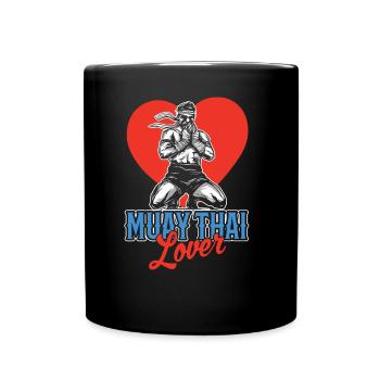 Muay Thai Lovers Fighting Fighter Martial Arts - Full Colour Mug - black - Front