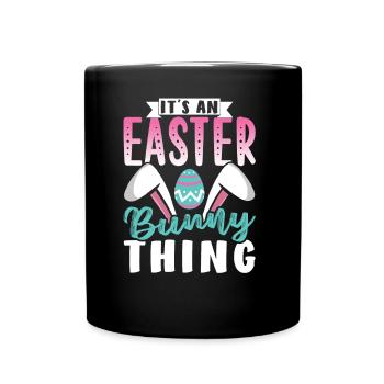 C’est un truc de lapin de Pâques Pâques Pâques - Mug uni - noir - Devant