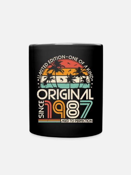 Original 1987 Vintage Anniversaire Rétro - Mug uni - noir