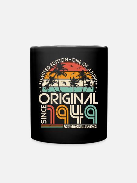 Original 1949 Vintage Anniversaire Rétro - Mug uni - noir