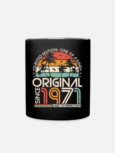 Original 1971 Vintage Anniversaire Rétro - Mug uni - noir