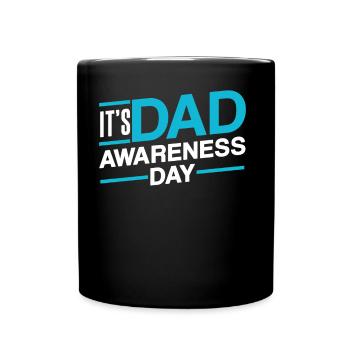 Aujourd’hui, c’est la fête des pères Père Papa - Mug uni - noir - Devant