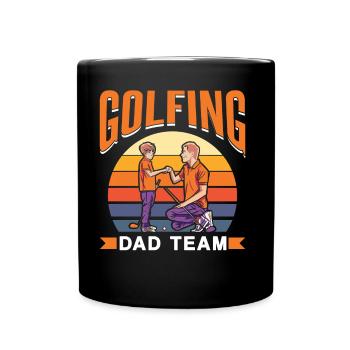 Golf Père Équipe Golfeur Golf Papa Papi Fête des Pères - Mug uni - noir - Devant