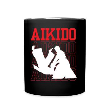 Aikido Fighter Martial Arts Lovers Martial Arts - Full Colour Mug - black - Front