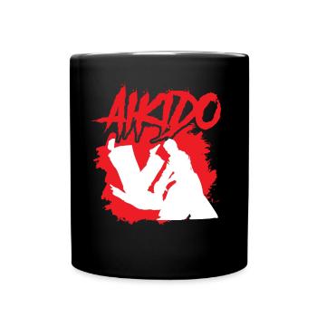 Aikido Martial Arts Fighter Martial Arts Lovers - Full Colour Mug - black - Front