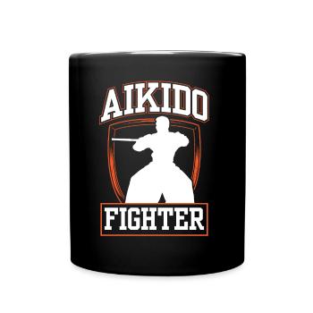 Aikido Fighter Martial Arts Martial Arts Lovers - Full Colour Mug - black - Front
