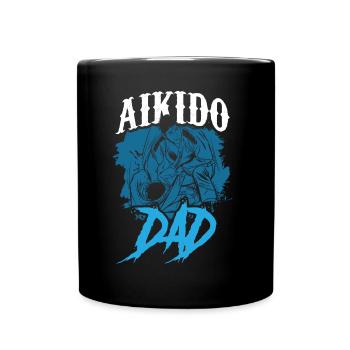 Aikido Vater Kampfkunst Kampfsport Kämpfer - Tasse einfarbig - Schwarz - Vorne