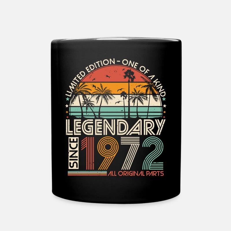 1972 Vintage Vintage Retro Cadeau d’anniversaire - Mug uni - noir