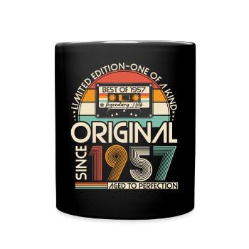 Original 1957 Vintage Vintage Rétro Anniversaire - Mug uni - noir - Devant