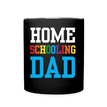 Homeschooling Vater Papa Homeschool Vatertag - Tasse einfarbig - Schwarz - Vorne