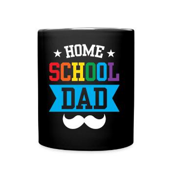 Homeschool Papa Vater Vatertag Homeschooling - Tasse einfarbig - Schwarz - Vorne
