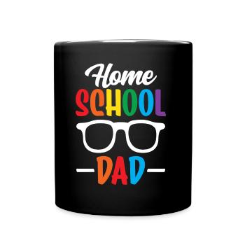 Homeschool Papa Vater Homeschooling Vatertag - Tasse einfarbig - Schwarz - Vorne