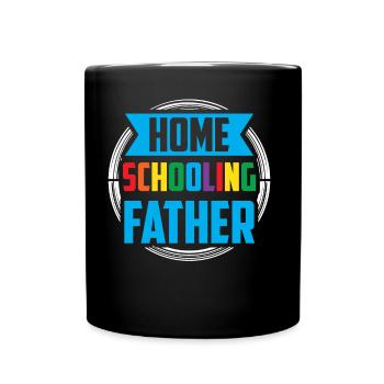 Father With HomeSchool Homeschool Father's Day Dad - Full Colour Mug - black - Front