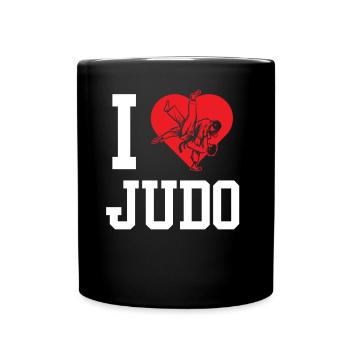 Ich Liebe Judo Kampfkunst Judoka Kampfsport Hobby - Tasse einfarbig - Schwarz - Vorne
