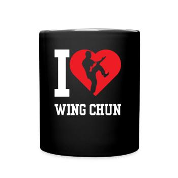 I love Wing Chun Trainer Martial Arts Martial Arts - Full Colour Mug - black - Front