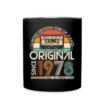 Original 1978 Vintage Vintage Rétro Anniversaire - Mug uni - noir - Devant