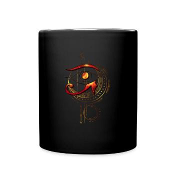 Eye of Ra Cosmic Sacred Geometry Spiritual - Full Colour Mug - black - Front