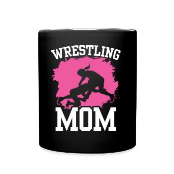 Wrestling Mama Ringer Wrestler Ringen Ringkampf - Tasse einfarbig - Schwarz - Vorne