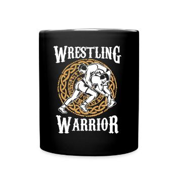 Wrestling Krieger Ringer Ringkampf Ringen - Tasse einfarbig - Schwarz - Vorne