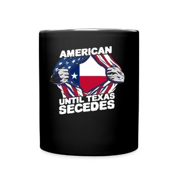 Amerikaner Bis Zur Abspaltung Von Texas Texaner - Tasse einfarbig - Schwarz - Vorne