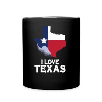 Ich Liebe Texas Stolz Texanisch Texaner Sprüche - Tasse einfarbig - Schwarz - Vorne