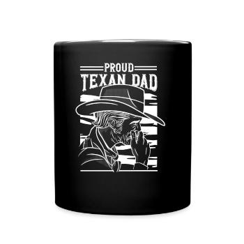 Proud Texan Father Texan Pride Texas - Full Colour Mug - black - Front