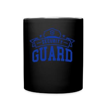 Wachmann Sicherheit Security Sicherheitsmann - Tasse einfarbig - Schwarz - Vorne