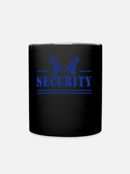 Sicherheit Türsteher Security Sicherheitsmann - Tasse einfarbig - Schwarz