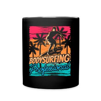 Bodysurfing Professional Bodysurfer Bodysurf Bodysurfing - Full Colour Mug - black - Front