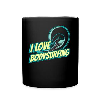 I love bodysurfing bodysurfer bodysurfing hobby - Full Colour Mug - black - Front