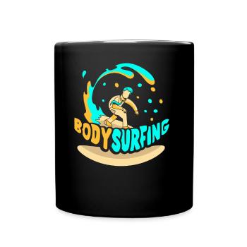 Bodysurfen Bodysurfer Bodysurfing Hobby Bodysurf - Full Colour Mug - black - Front