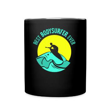 Best Bodysurfer Ever Bodysurfing Hobby - Full Colour Mug - black - Front