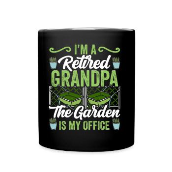 Je suis un grand-père à la retraite qui jardine en jardinage - Mug uni - noir - Devant