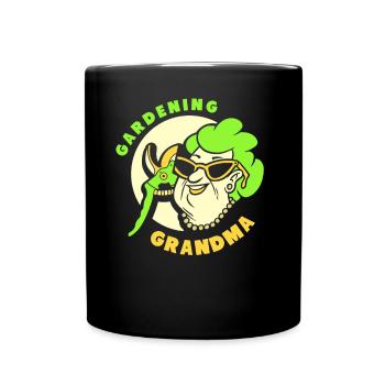 Gartenarbeit Oma Garten Gärtnerin Großmutter - Tasse einfarbig - Schwarz - Vorne