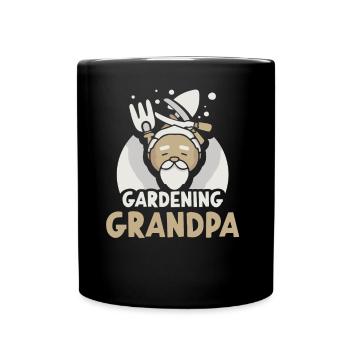 Gartenarbeit Opa Gärtner Garten Großvater - Tasse einfarbig - Schwarz - Vorne