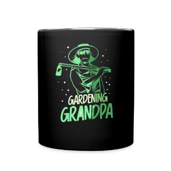 Gartenarbeit Opa Garten Großvater Gärtner - Tasse einfarbig - Schwarz - Vorne
